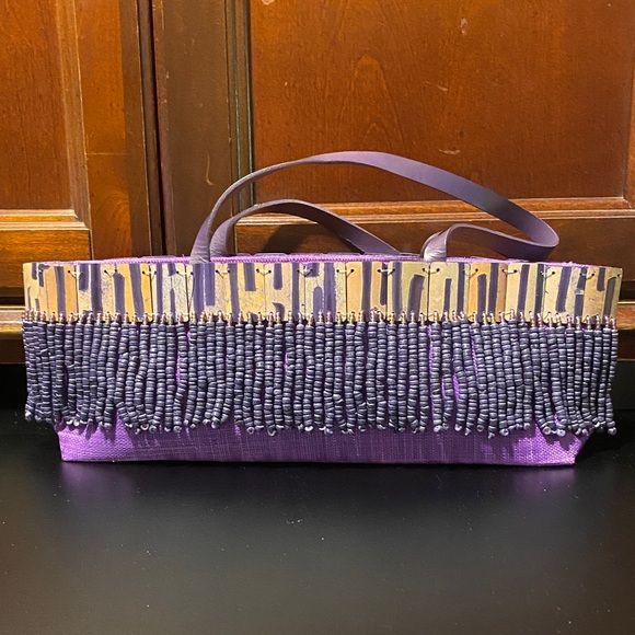 Handbags - Purple Beaded Women's Bag
